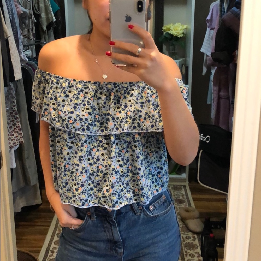 Topshop off the shoulder top